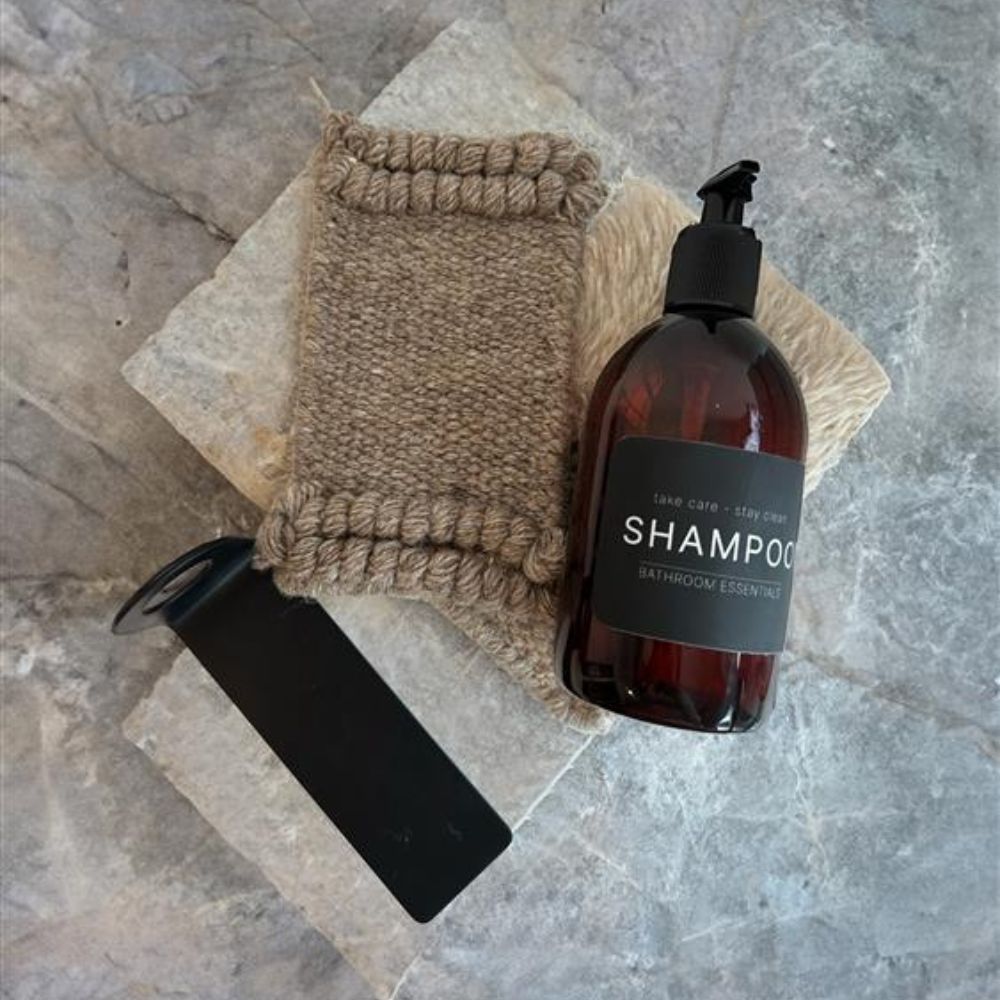 Zelfklevend Etiket - Hand Wash - Matzwart