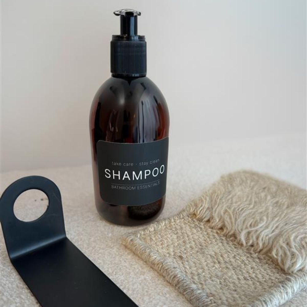 Zelfklevend Etiket - Body Wash - Matzwart