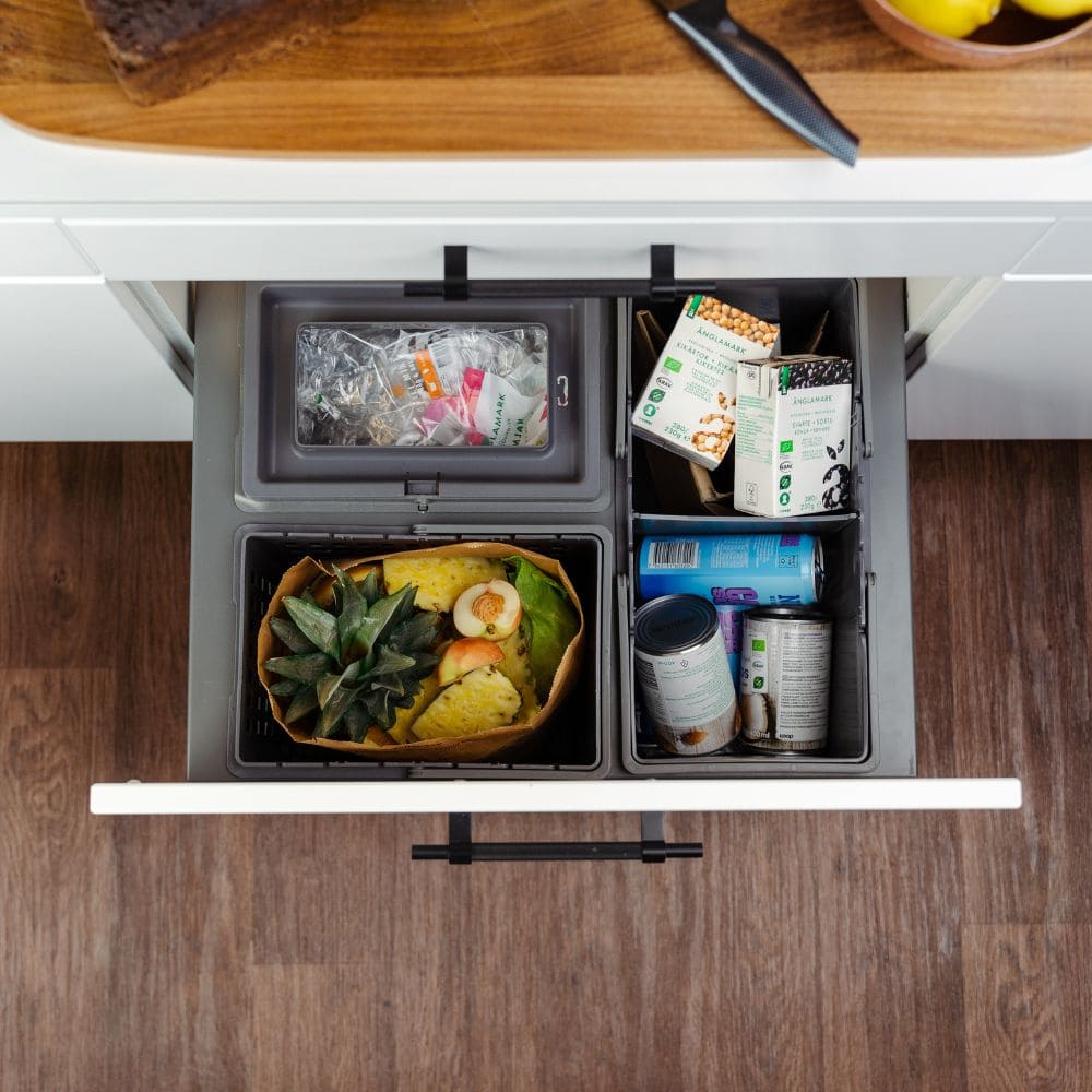 Inbouw Afvalemmer - Cube Basic Eco - Donkergrijs