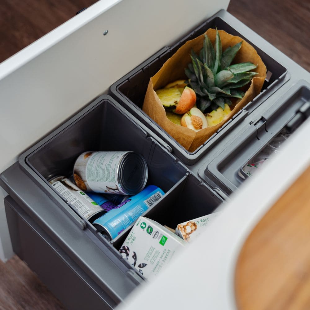 Inbouw Afvalemmer - Cube Basic Eco - Donkergrijs