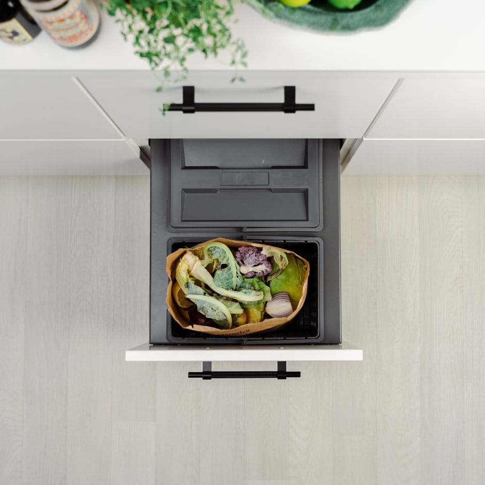 Inbouw Afvalemmer - Cube Basic Low - Donkergrijs