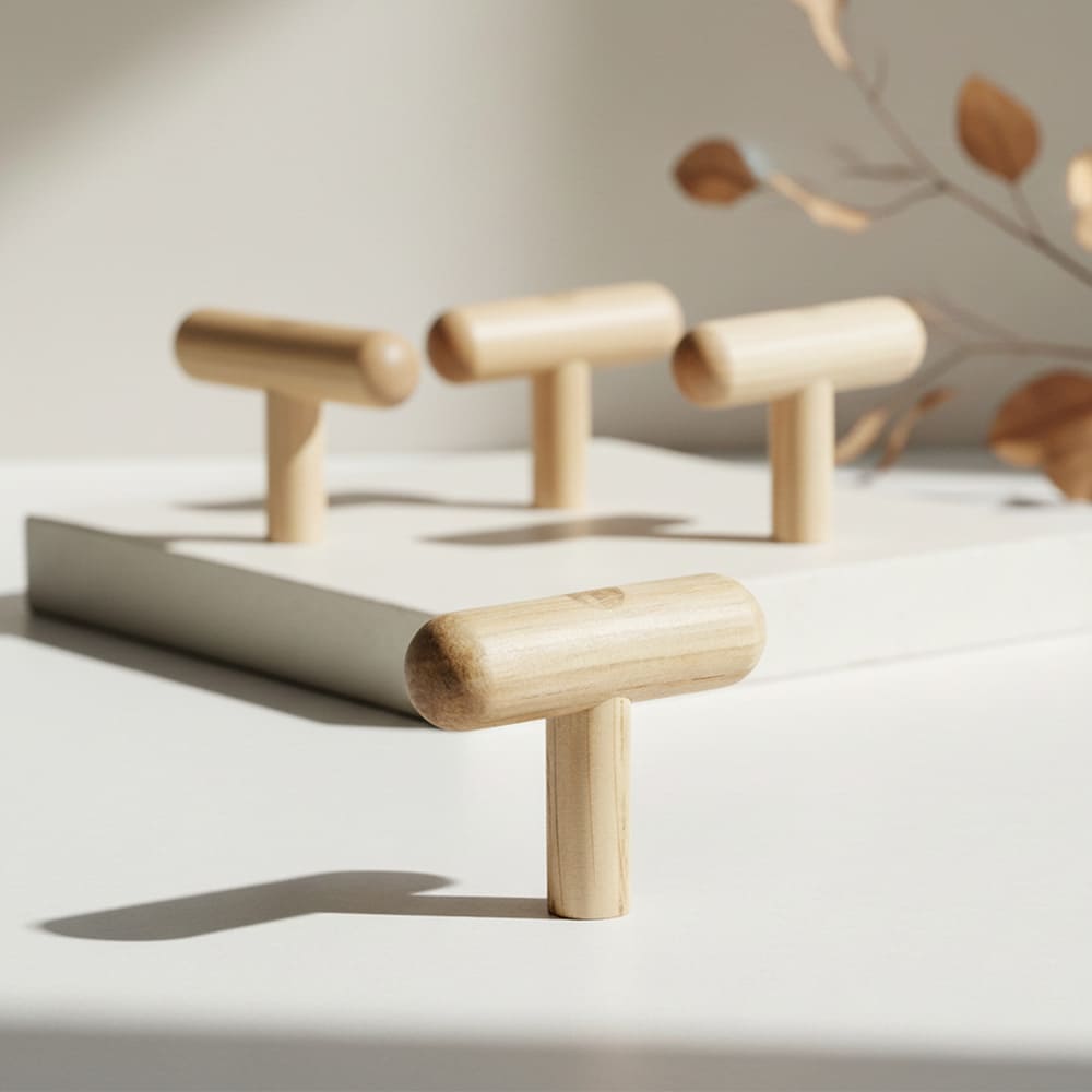 Knop T Lunden - Onbehandeld Eiken