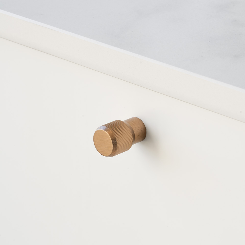 Knop Brooklyn Ø20mm - Donker Geborsteld Messing