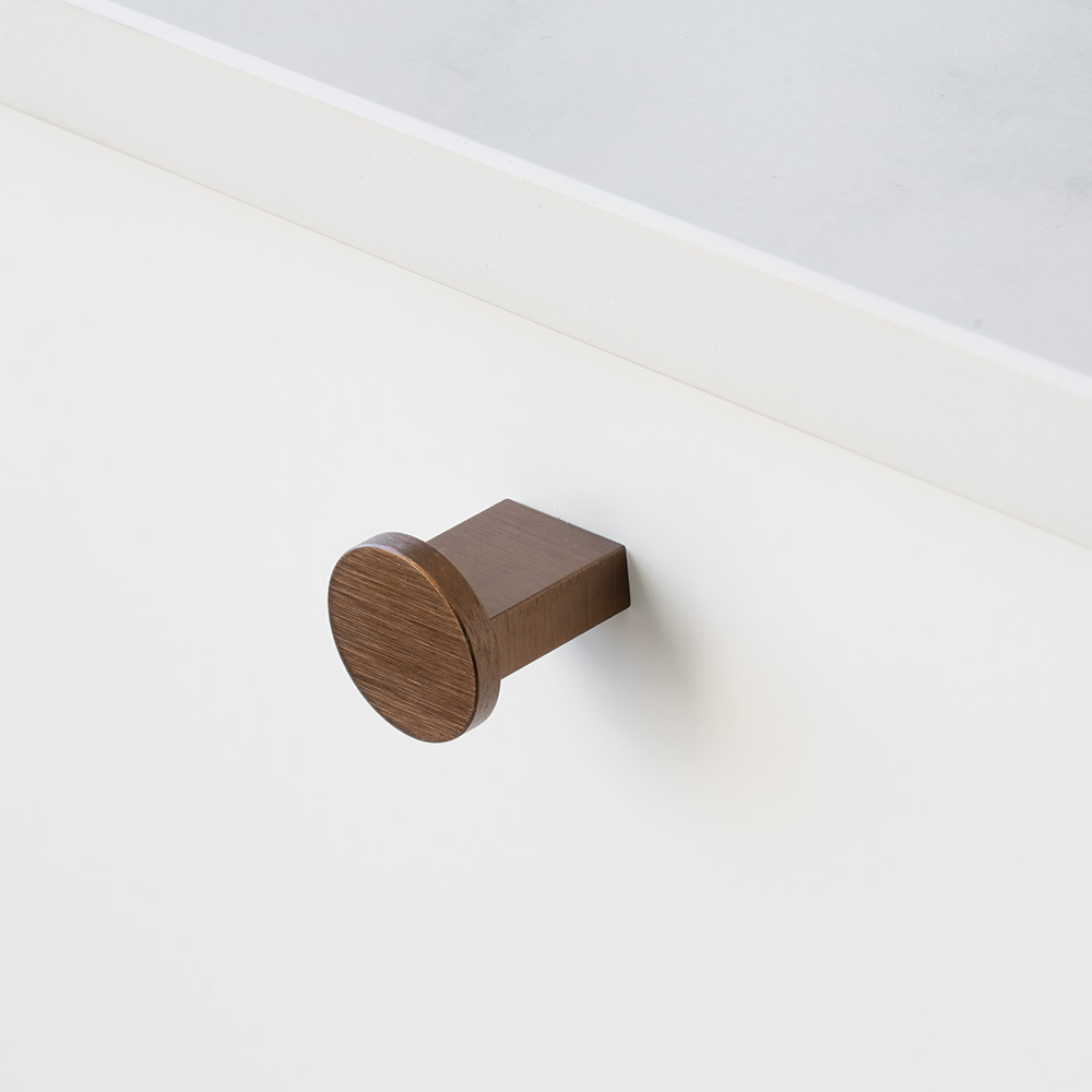 Knop Nexx Ø25mm - Geborsteld Brons