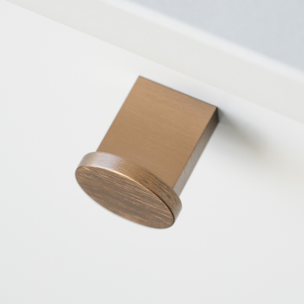 Knop Nexx Ø25mm - Donker Geborsteld Messing