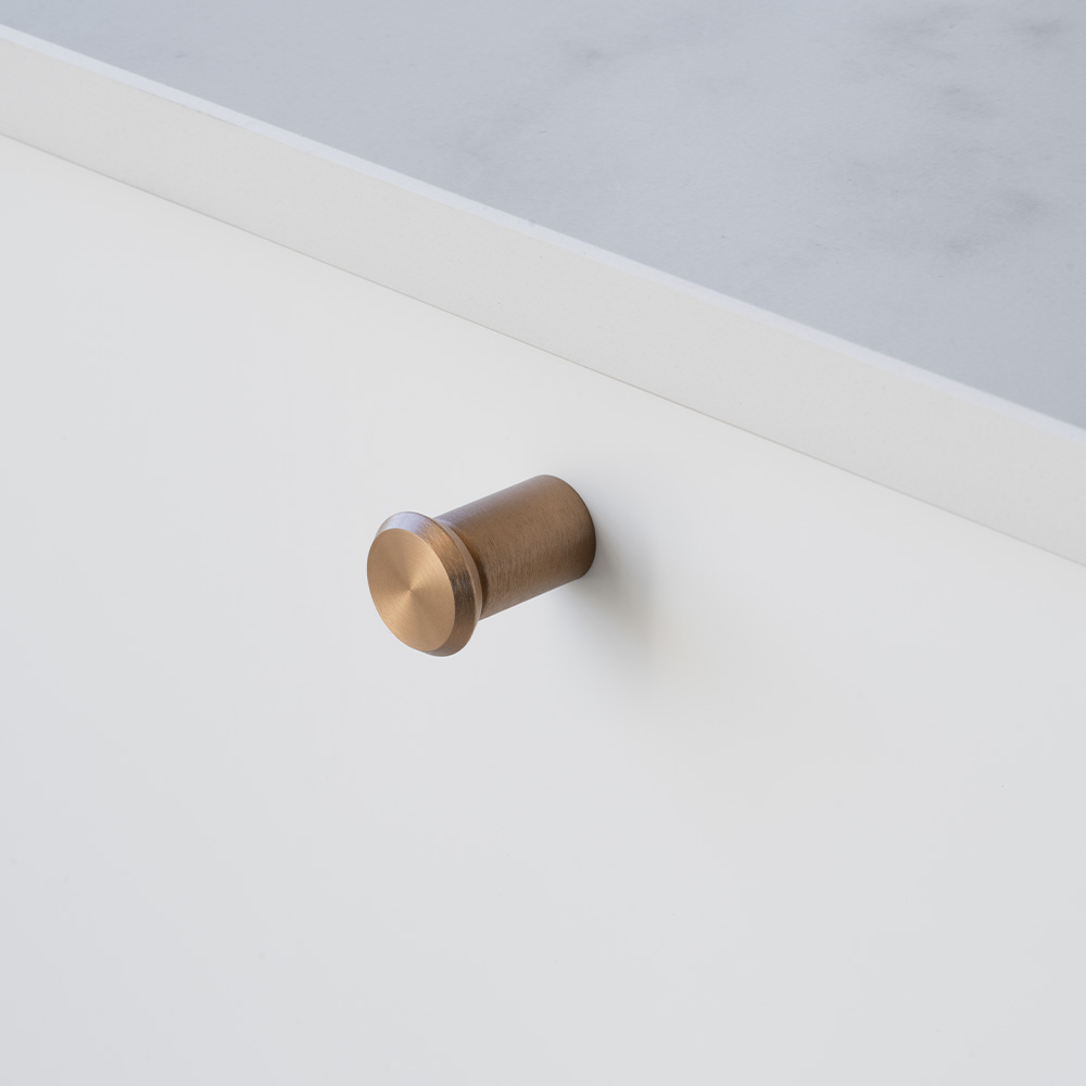 Knop Fase Ø23mm - Donker Geborsteld Messing