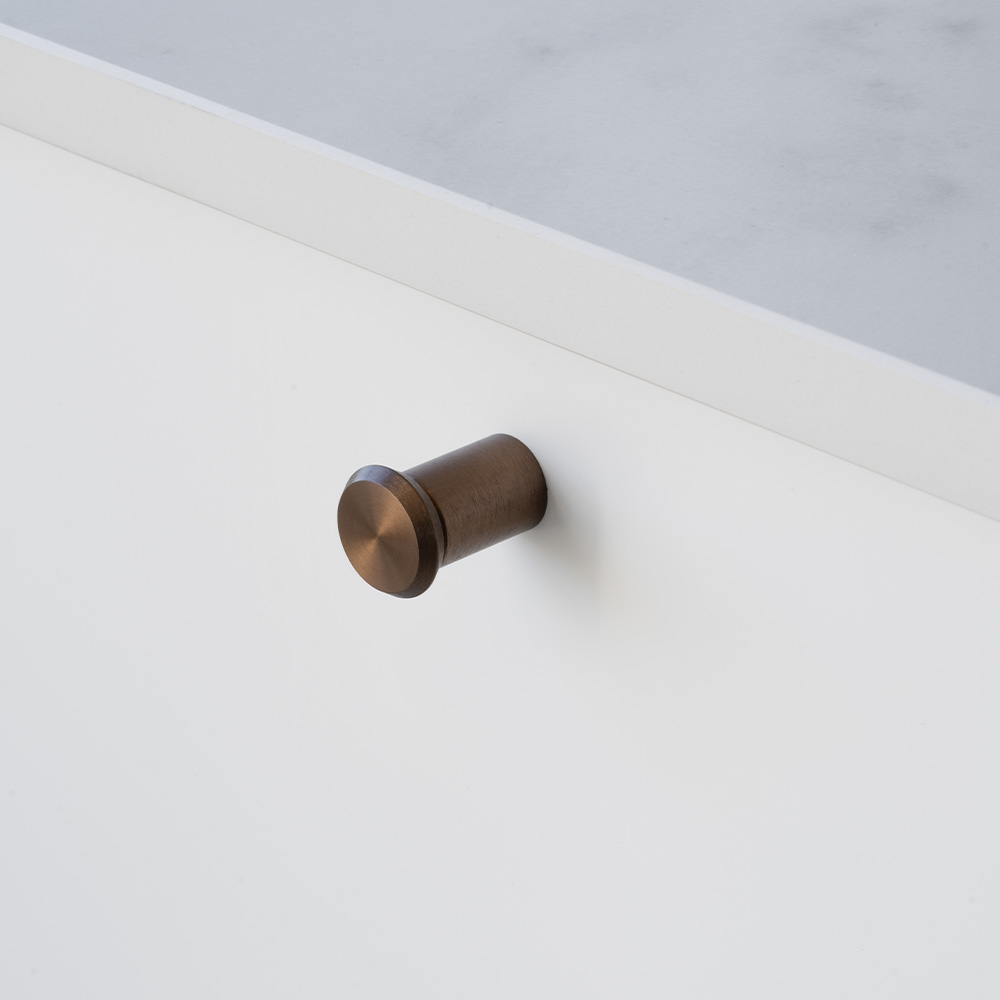 Knop Fase Ø23mm - Geborsteld Brons