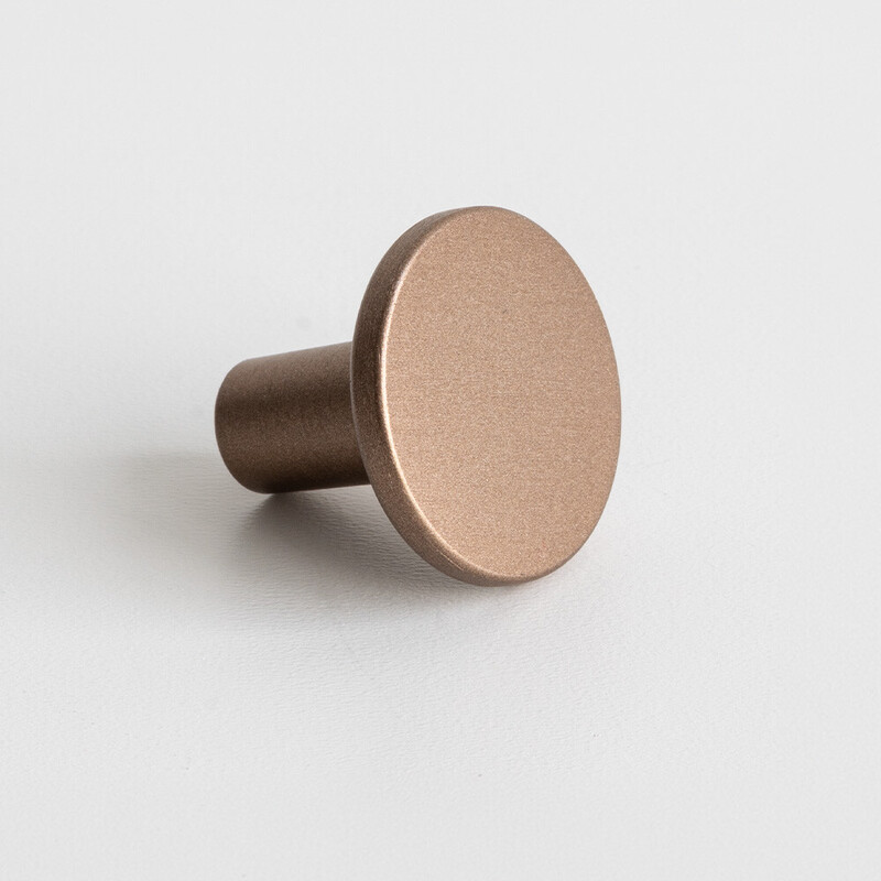 Knop Lund - 25mm - Geborsteld Brons