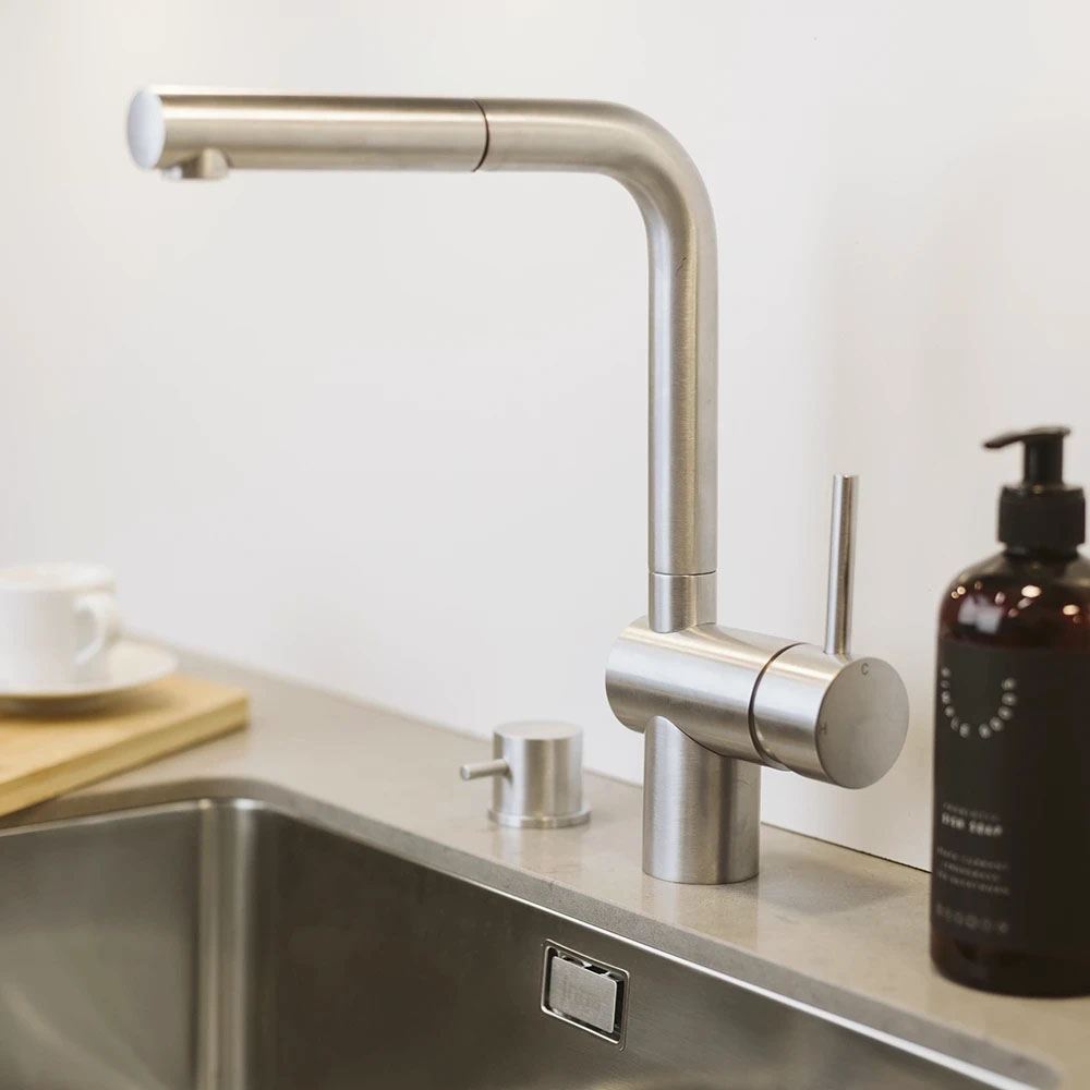 Keukenmengkraan Venedig - Uittrekbare Uitloop - RVS Afwerking