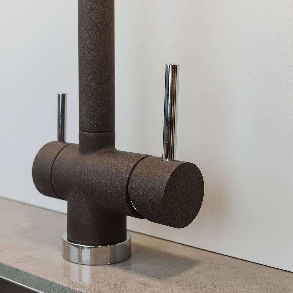 Keukenmengkraan Milano - Silgranit Koffie/Chroom