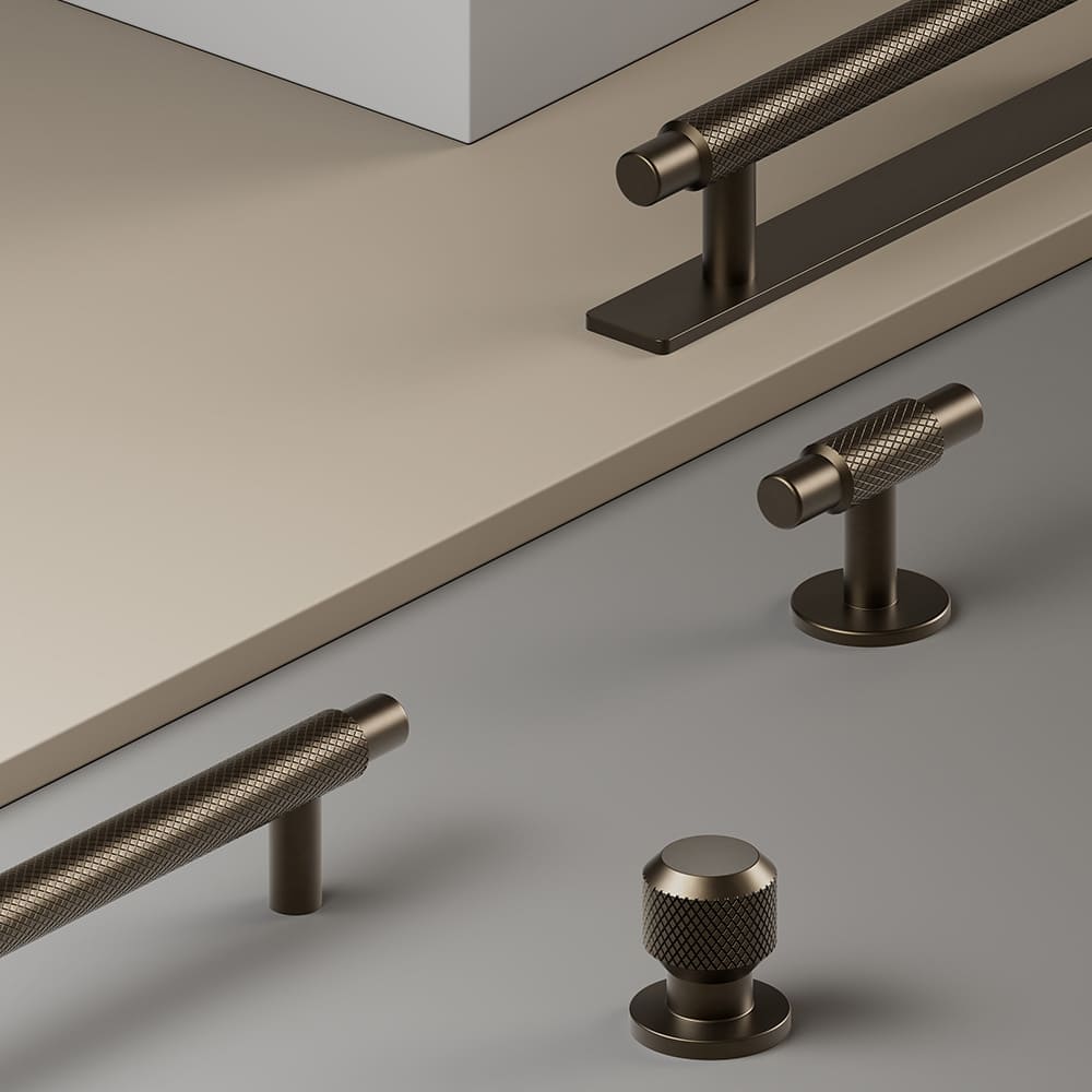 Knop Manor Round - Mat Brons