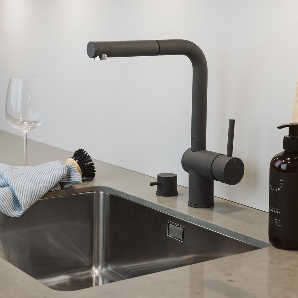 Afsluitkraan voor vaatwasser - Silgranit Rockgrey