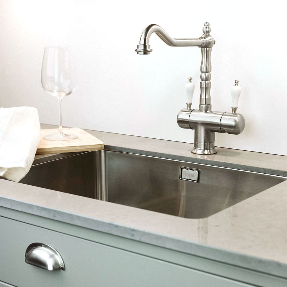 Keukenmengkraan Oslo Retro - RVS Old Silver