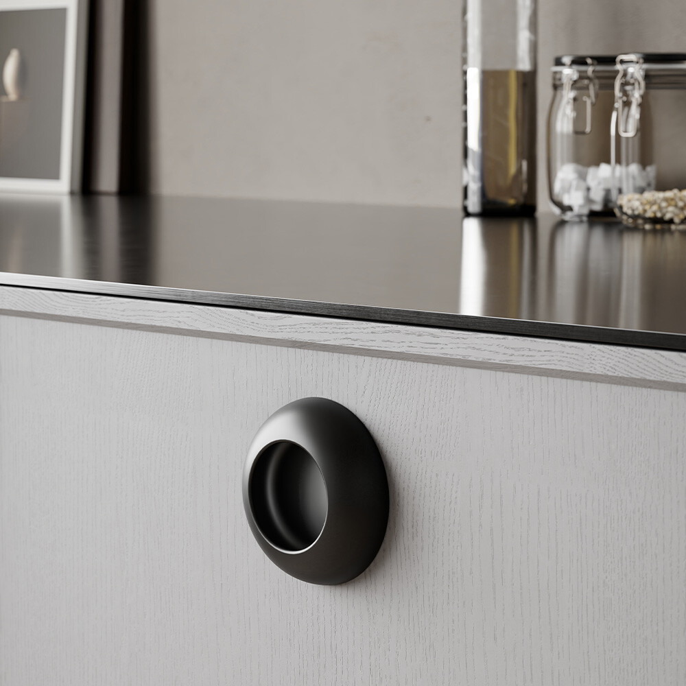Handgreep Cup - 73mm - Mat Zwart