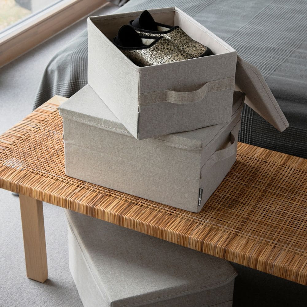 Opbergbox met deksel - Beige