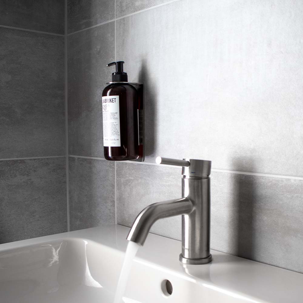 Zeephouder/Zeepdispenser Wand - Geborsteld RVS