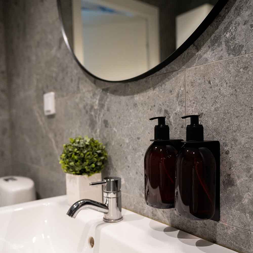 Zeephouder/Zeepdispenser Wand - Mat Zwart