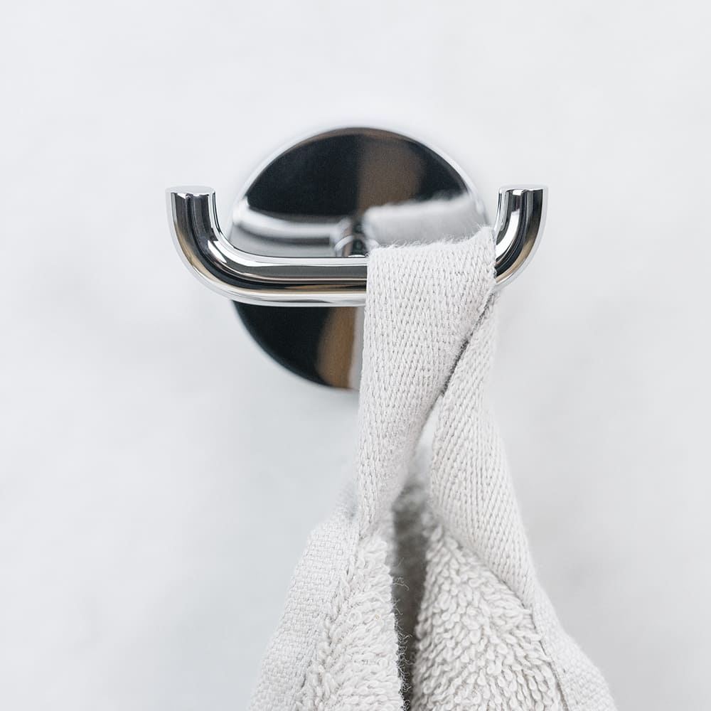 Dubbele Haak Calm - Gepolijst Chroom