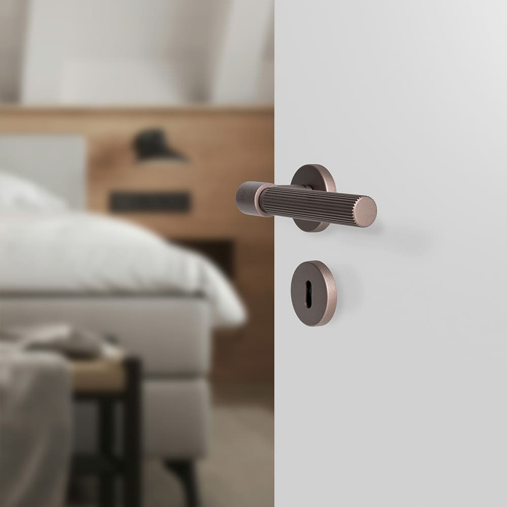 Deurklink Helix 200 Stripe - Donker Brons