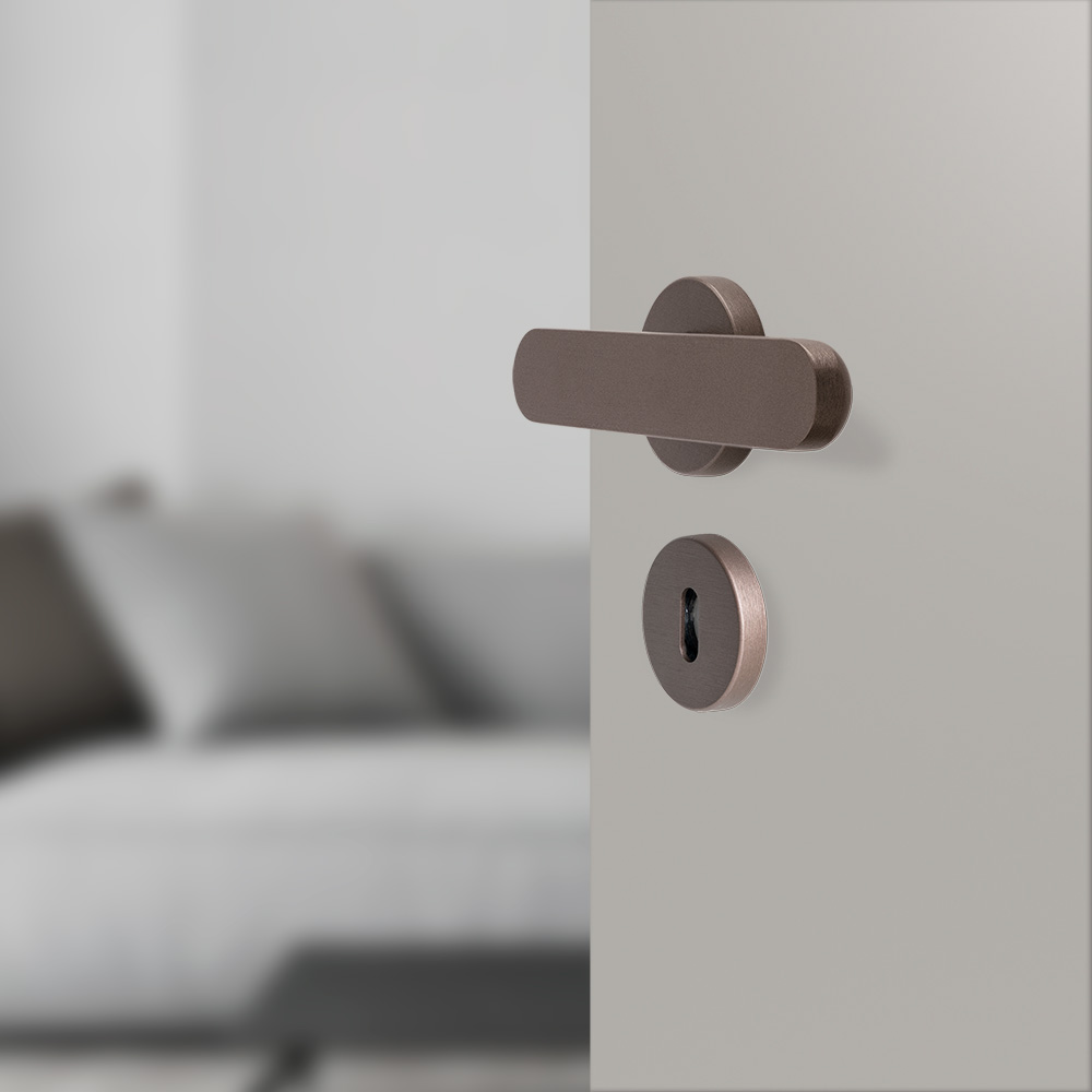 Deurklink Vibe Plain - Donker Brons