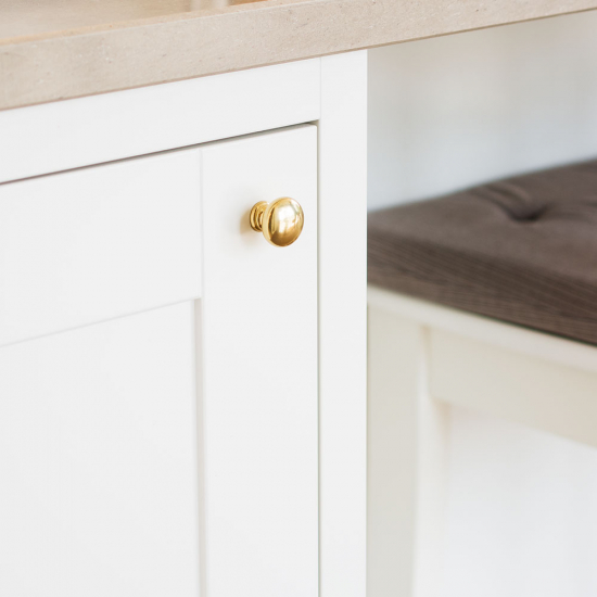 Knop 411 - Onbehandeld Messing